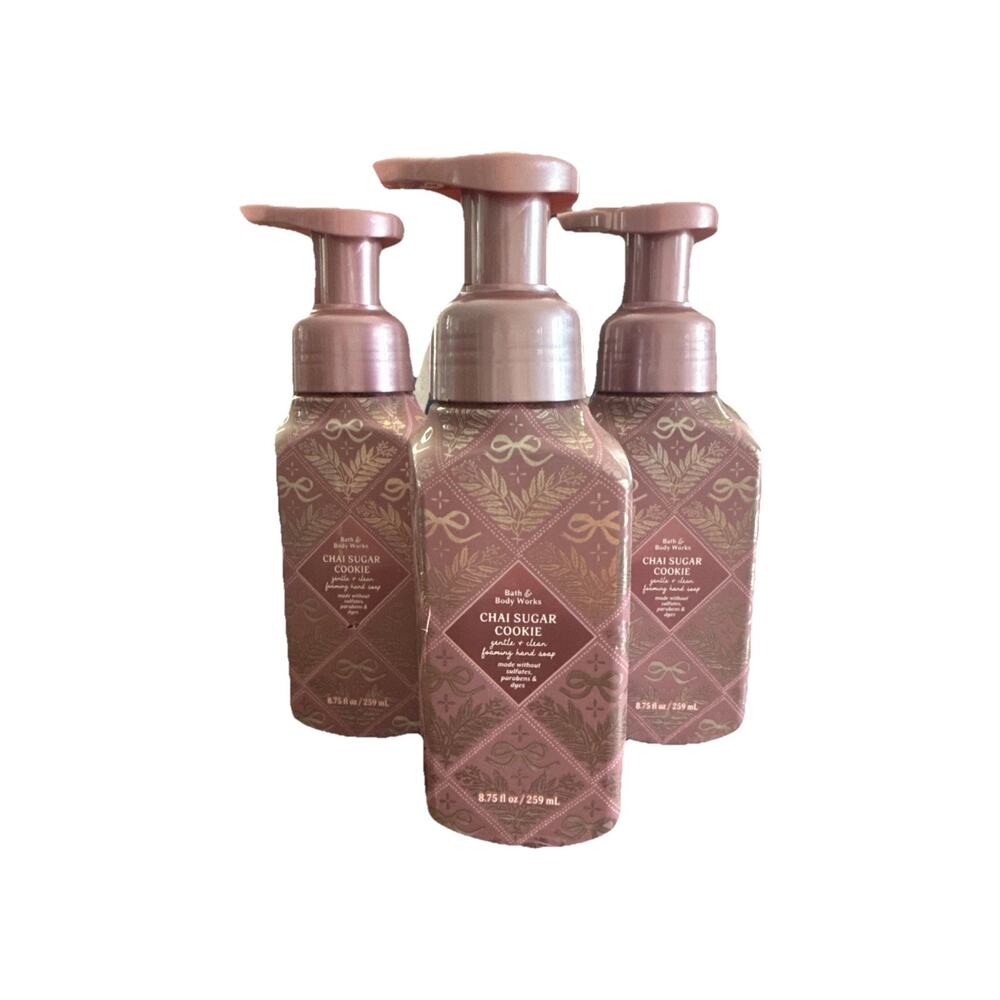 Set of 6 - Bath & Body Works Chai Sugar Cookie Foaming Hand Soap 8.75 fl oz